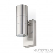 JCC Wall Light LED Twin Up/Down GU10 IP44 7W Stainless Steel