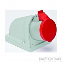 Lewden topTER 3P+E 16A 400V IP44 Industrial Angled Socket Red