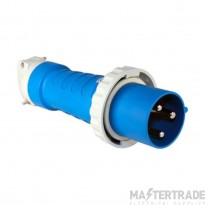 Lewden 2P+E 125A 230V IPX7 Industrial Plug Blue