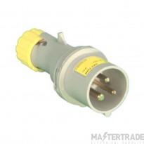 Lewden 2P+E 16A 110V IP44 Indsutrial Plug Yellow