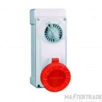 Lewden 3P+N+E 16A 415V IP67 Switched Interlock Socket Red