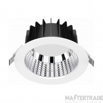 Lumineux Eyebrook LED Dome Downlight 12W 3CCT Semi-Specular 80D 4" White
