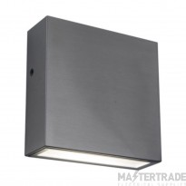 Lutec Gemini Xf IP54 Integrated LED Wall Light Stainless Steel 800lm 4000K