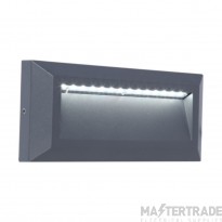 Lutec Helena IP54 Integrated LED Wall Light Dark Grey 400lm 4000K