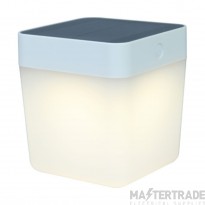 Lutec Table Cube IP44 Integrated LED Portable Solar Light White 100lm 3000K