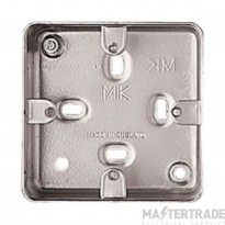 MK Albany Box 1 Gang Surface c/w 5 x 20mm Knockouts 86x86x41mm Aluminium