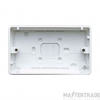 MK Logic Plus Box 2 Gang Moulded Surface 87x148x30mm White