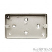 MK Logic Plus Box 2 Gang Surface w/o Knockouts 86x146x41mm Aluminium