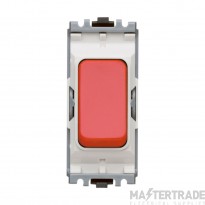 MK Grid Plus Switch Intermediate Red Rocker 20A