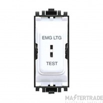 MK Grid Plus Switch 2 Way SP Key Marked Emergency Lighting 20A White