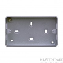 MK Grid Plus Box 3 & 4 Gang Surface Deep c/w x 20mm 25mm KO 73x133x40mm Aluminium