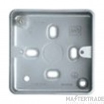 MK Metalclad Plus Box 1 Gang Surface c/w 6 x 20mm Knockouts 86x86x40mm Aluminium