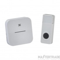 Knightsbridge Wireless Plug-In Door Chime White (Mains Powered) upto 110dB