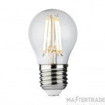 Knightsbridge 4W LED E27 Golf Ball Lamp 2700K Clear Filament Dimmable