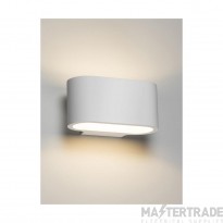 Knightsbridge G9 Plaster-In Curved Up/Down Wall Light 90x180mm