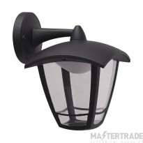 Knightsbridge Toro 8W LED Coach Lantern CCT 3/4K Black (Top Arm)