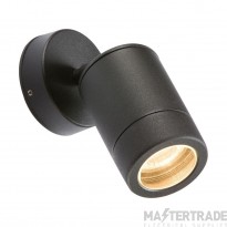 Knightsbridge GU10 Single Adjustable Wall Light IP65 Black (Lightweight)