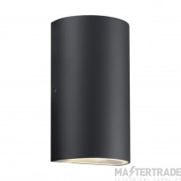 Nordlux Wall Light Rold Round LED 3000K IP44 2x5W 375lm 230V 16x9x5.5cm Black