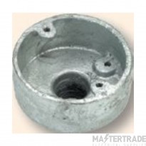 Niglon Circular Box Back Outlet 20mm Malleable Iron Galvanised