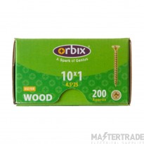 45x25mm Countersunk Twin Thread Wood Screw Pack=200