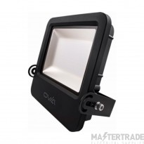 OVIA Pathfinder Floodlight LED 4000K c/w Photocell IP65 100W 303x356x90mm Black