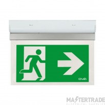 OVIA Hanex Exit Sign Emergency LED Left/Right Legend Wall/Ceiling Self Test Maintained 2W