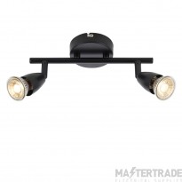 Saxby Amalfi GU10 2 Light Bar Spotlight Black IP20