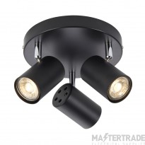 Saxby Arezzo GU10 3 Light Multi Spotlight Black IP20