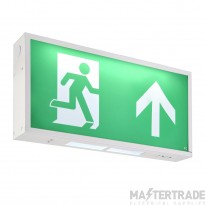 Saxby Sight Box 4.5W LED Emergency Exit Box 3hrM/NM Self Test IP20 White