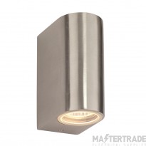 Saxby Doron GU10 Up/Down Wall Light IP44 Stainless Steel