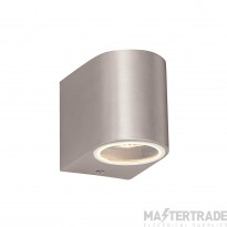 Saxby Doron GU10 Single Wall Light IP44 Brushed Stainless Steel Dimmable