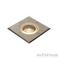 Saxby Pillar GU10 Square Groundlight IP65 Stainless Steel/Clear 102mm Cut-Out