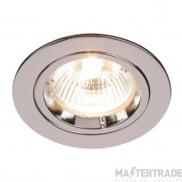 Saxby Cast GU10 Recessed Fixed Downlight Chrome 70mm Cut-Out