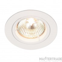 Saxby Cast GU10 Recessed Fixed Downlight White 70mm Cut-Out