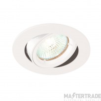 Saxby Cast GU10 Recessed Tilt Downlight White 80mm Cut-out