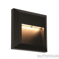Saxby Severus 1W LED Guide Light 3/4/6K IP65 Black 125x125x30mm