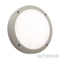 Saxby Luik Bulkhead Plain Cool White LED SMD IP65 Lamp not included 18W 359mm Dia Textured Grey