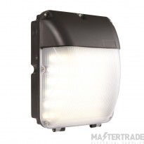Saxby Lucca 30W LED Wall Pack 4000K 2400lm IP44 Black c/w Photocell