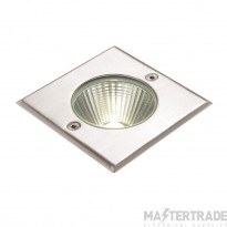 Saxby Ayoka 10W Square LED Groundlight 6500K 109mm Dia Brushed Stainless Steel
