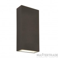 Saxby Morti 11W Twin LED Wall Light 4000K IP44 Anthracite