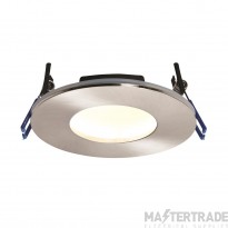 Saxby OrbitalPLUS 9W LED Fire Rated Downlight 3000K IP65 Satin Nickel 97mm Cut-out 