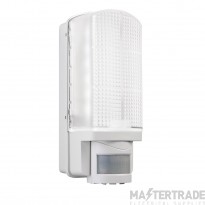 Saxby Motion 6W LED Bricklight 6000K IP44 White c/w PIR Sensor