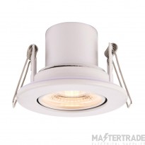 Saxby ShieldECO 8.5W LED Tilt Fire Rated Downlight 3000K 70mm Cut-out White