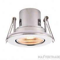 Saxby ShieldECO 8.5W LED Tilt Fire Rated Downlight 3000K 70mm Cut-out Chrome