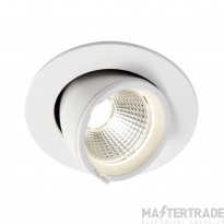 Saxby Axial Downlight Round Tilt LED Recessed 15W 92x102mm Matt White