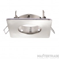 Saxby Speculo GU10 Square Fire Rated Downlight IP65 36mm Brushed Chrome