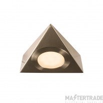 Saxby Nyx 2.5W LED Triangle Under Cabinet Light 3/4/6.5K IP20 Brushed Chrome c/w Frosted Diffuser