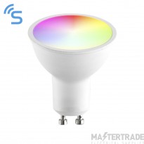Saxby Lamp LED GU10 Smart RGB CCT Frosted IP20 5W 58x50mm Matt White Textured