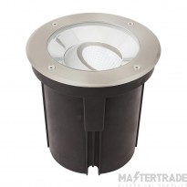 Saxby Hoxton 16.5W LED Groundlight 4000K IP67 185mm Dia Brushed Stainless Steel