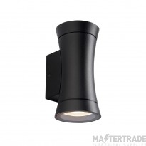 Saxby Camber GU10 Up/Down Wall Light IP44 Textured Black